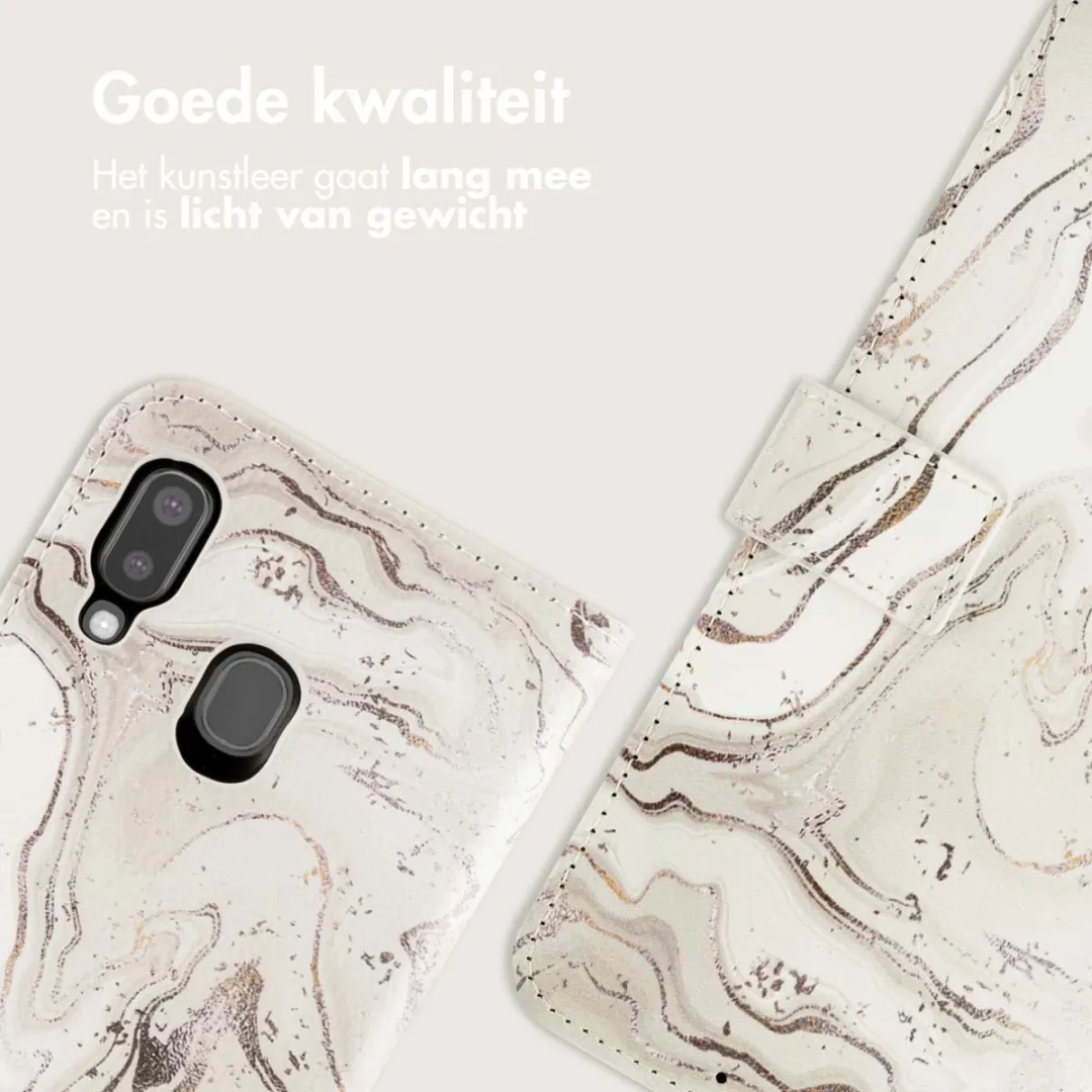Imoshion Galaxy A20e Hoesje - Sandy Marble - 3 Pasjes