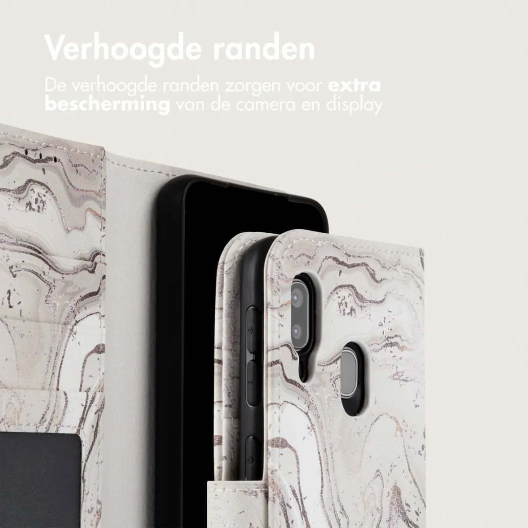 Imoshion Galaxy A20e Hoesje - Sandy Marble - 3 Pasjes