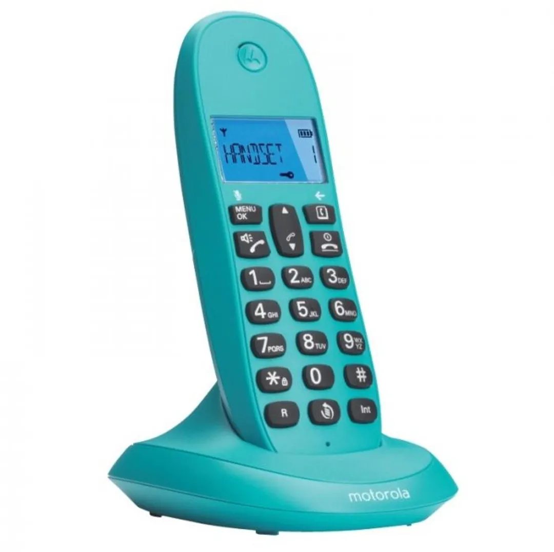 Motorola C1001 Telefoon - 1 Handset - 300mAh - Turquoise