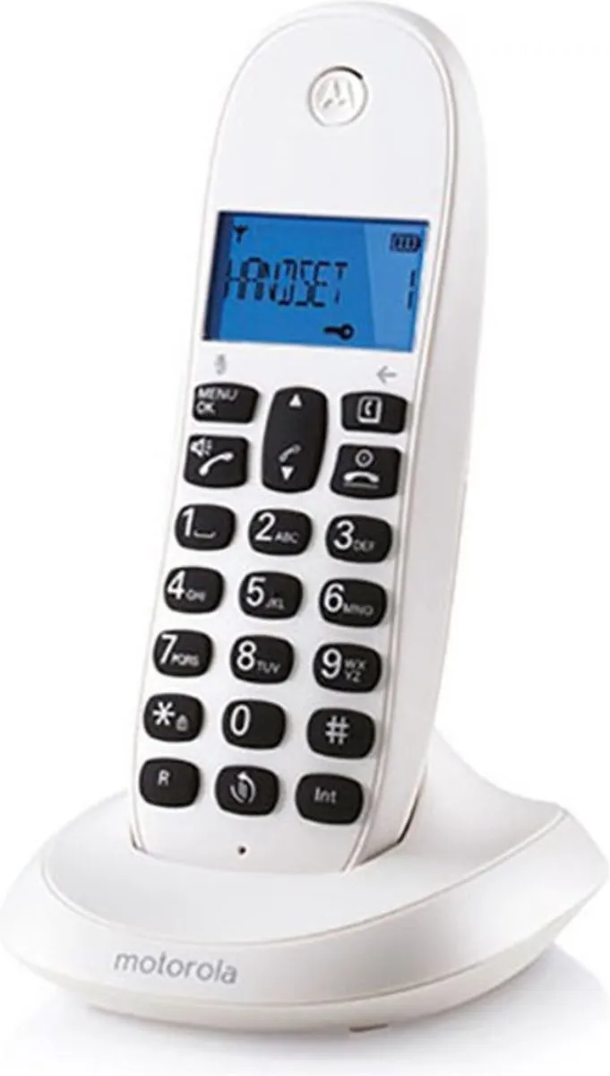 Motorola C1001 Telefoon - 1 Handset - 300mAh - Turquoise
