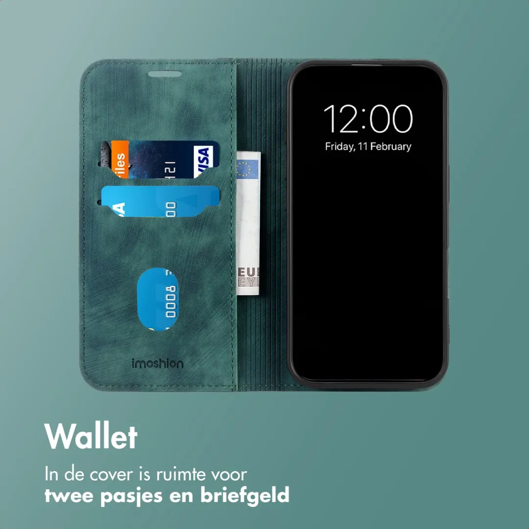 Imoshion Hoesje Motorola Edge 70 Fusion Slim Bookcase - 2 Pasjes - Groen