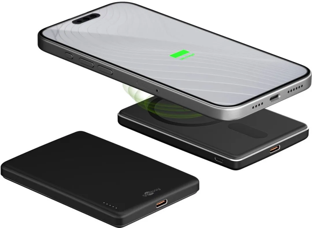 Goobay 70182 Powerbank - 5.000mAh - 20W Qi MagSafe - Zwart