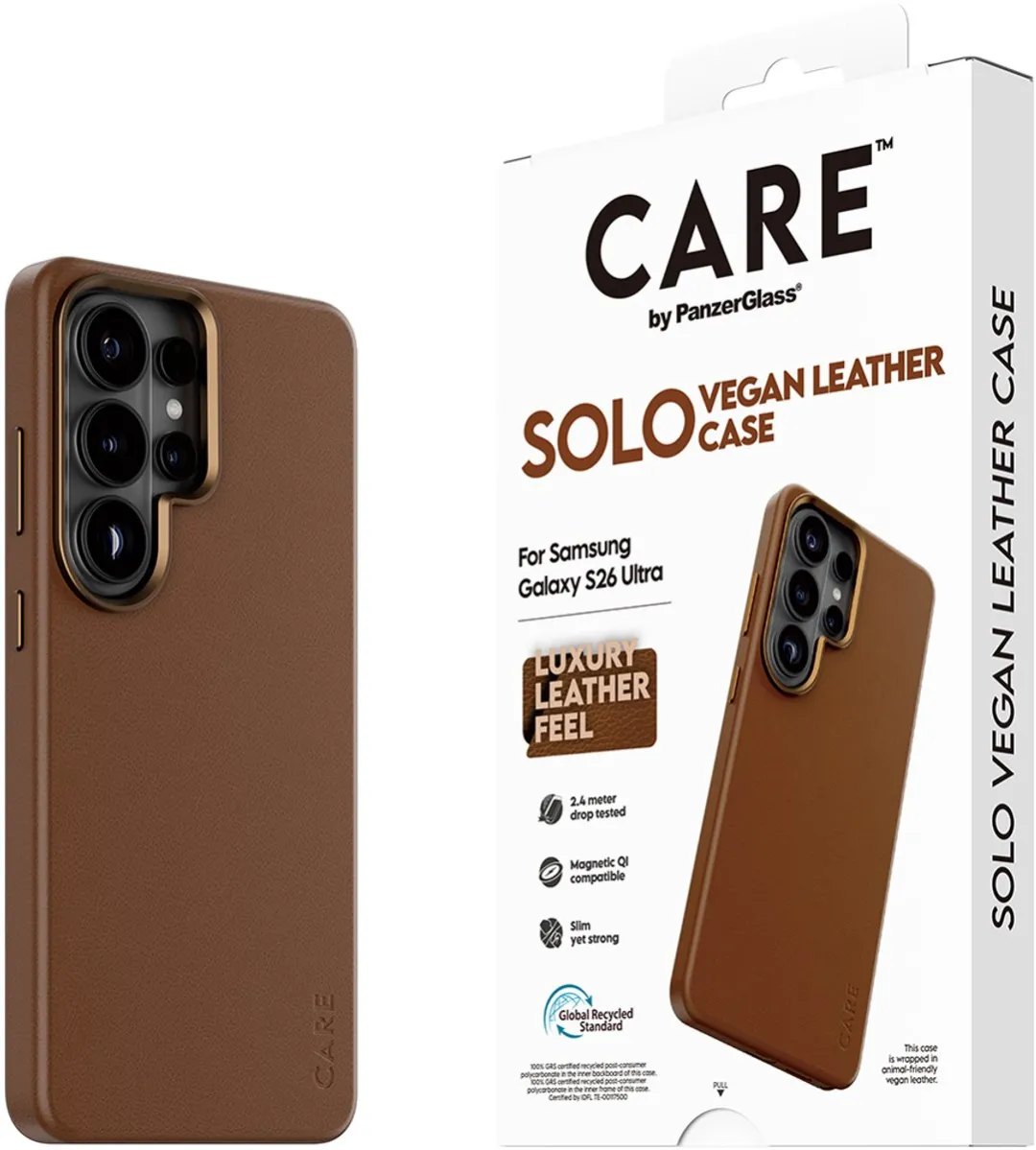 PanzerGlass CARE Solo Case Bruin - Samsung Galaxy S26 Ultra