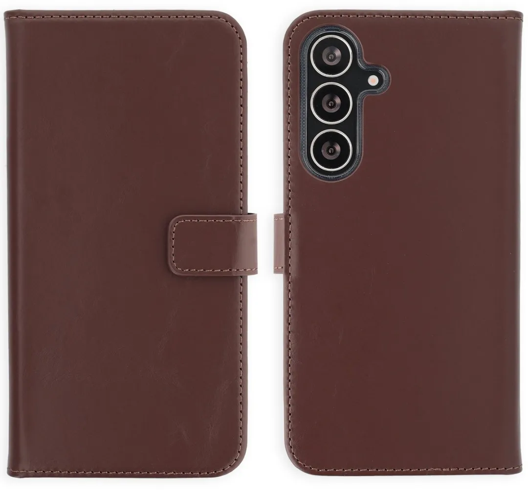 Selencia Hoesje Samsung Galaxy S25 FE Donkerbruin