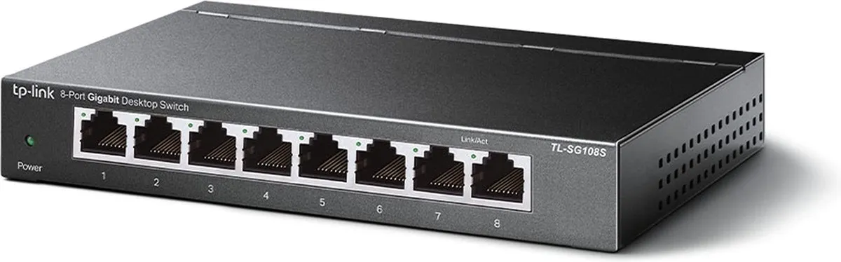 TP-Link TL-SG108S 8-Poorts Unmanaged Switch - Zwart