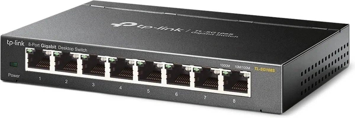 TP-Link TL-SG108S 8-Poorts Unmanaged Switch - Zwart