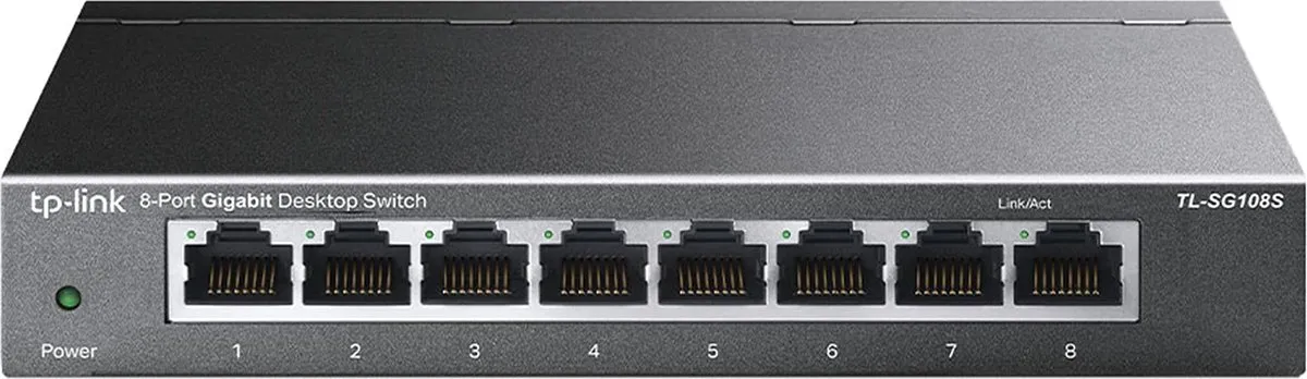TP-Link TL-SG108S 8-Poorts Unmanaged Switch - Zwart