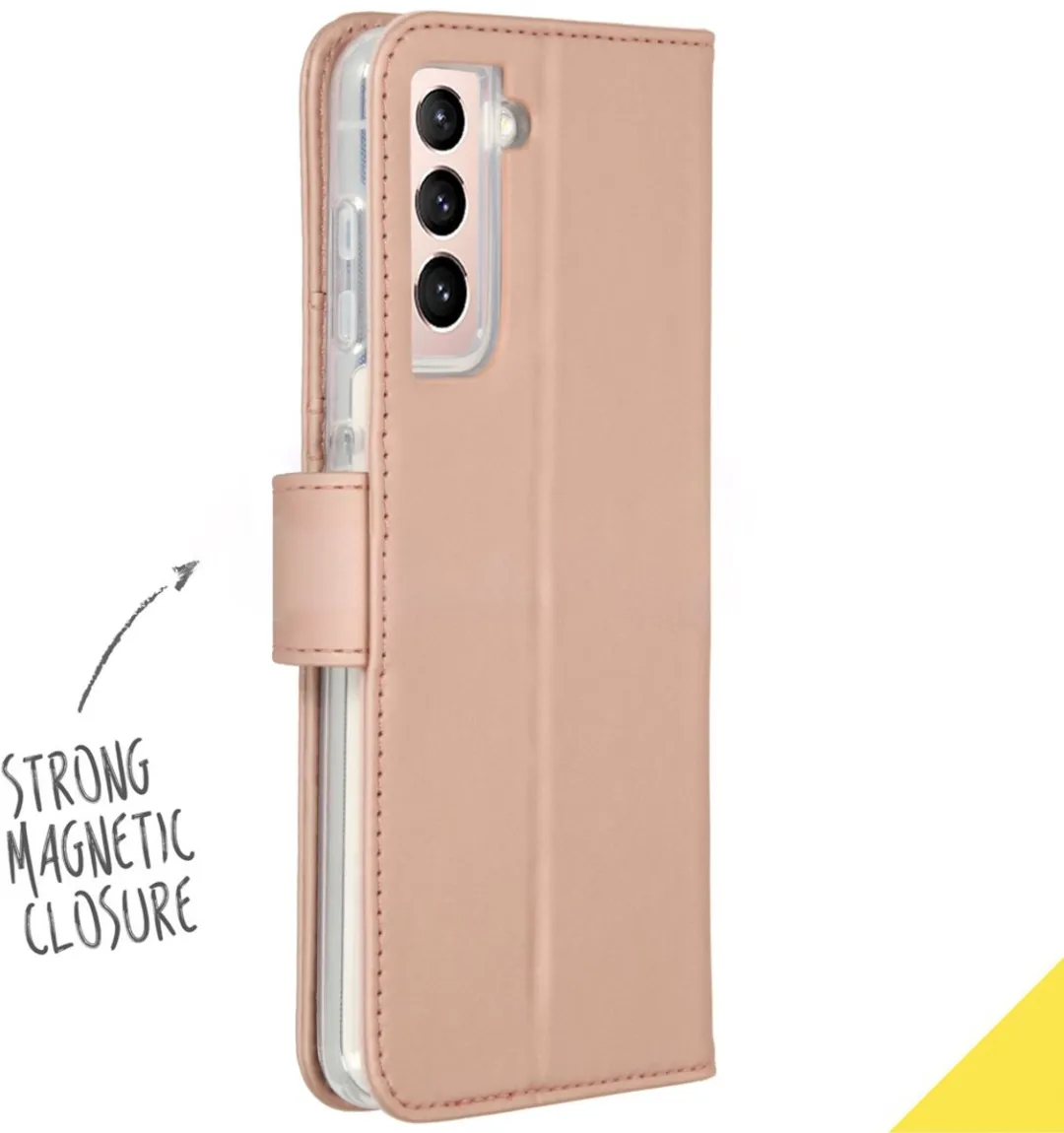 Accezz Hoesje Samsung Galaxy S21 Plus Rosé Goud - 3 Pasjes
