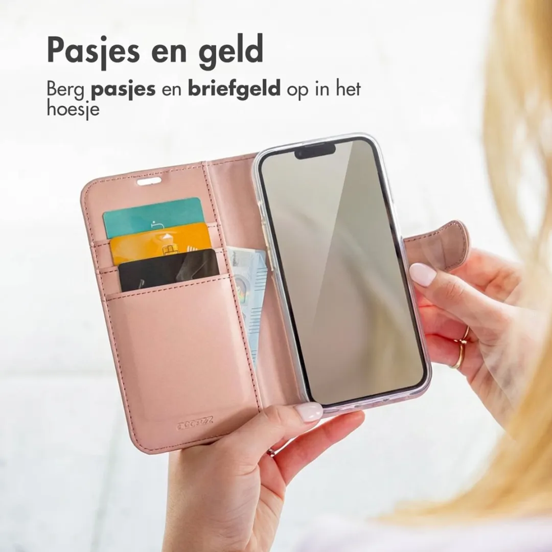 Accezz Hoesje Samsung Galaxy S21 Plus Rosé Goud - 3 Pasjes