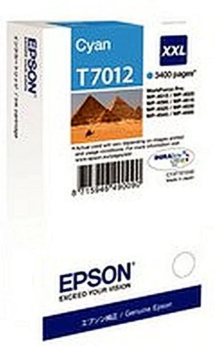 Epson T7012XXL Inktcartridge - Cyaan - 3400 pagina's