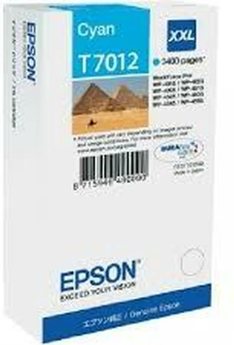 Epson T7012XXL Inktcartridge - Cyaan - 3400 pagina's