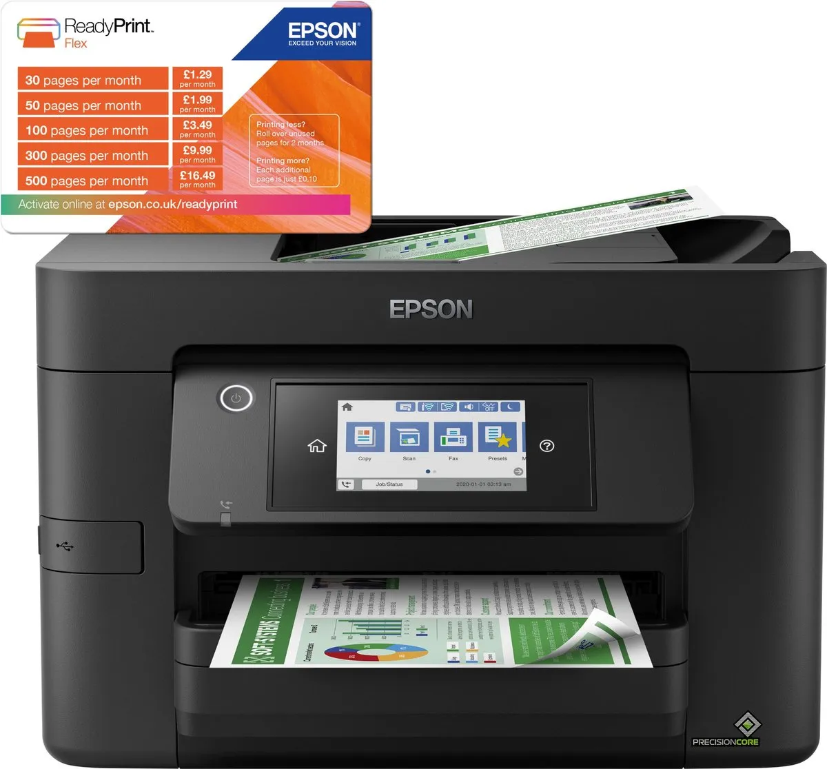 Epson WorkForce Pro WF-4825DWF All-In-One Printer - 4 Kleuren - Zwart