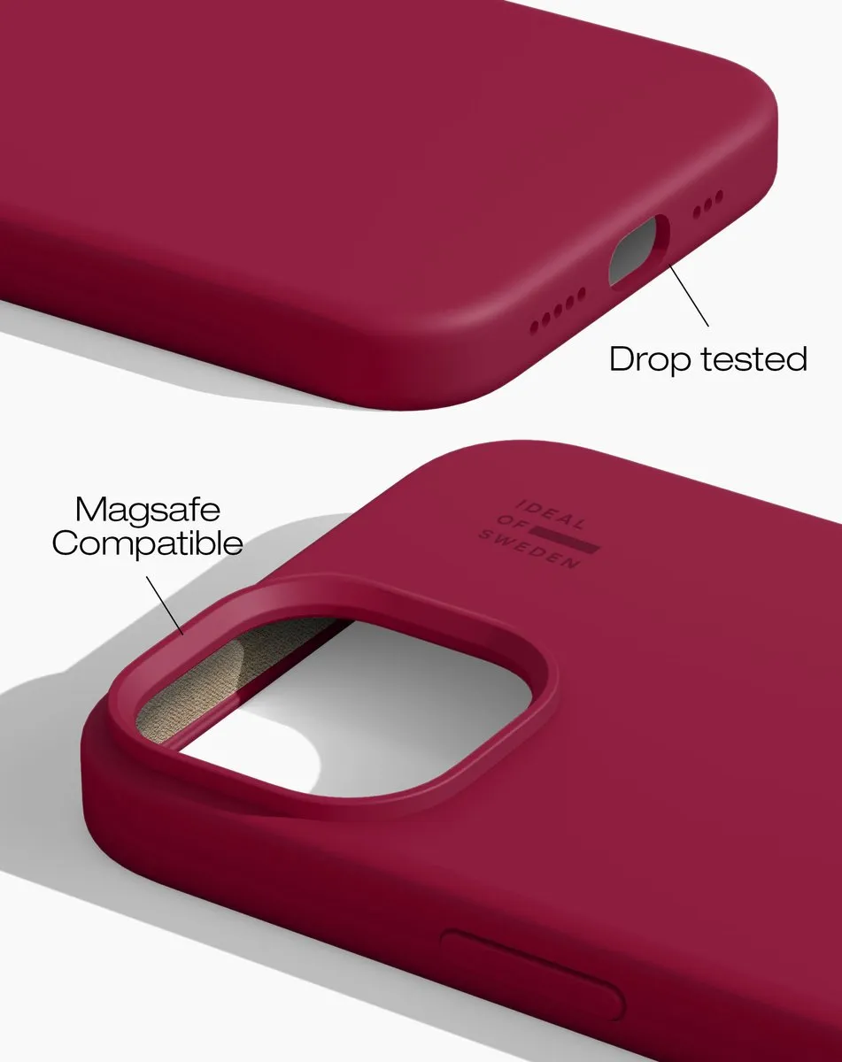 iDeal of Sweden iPhone 16 Silicone Case MagSafe Cranberry - afbeelding 5 van 6