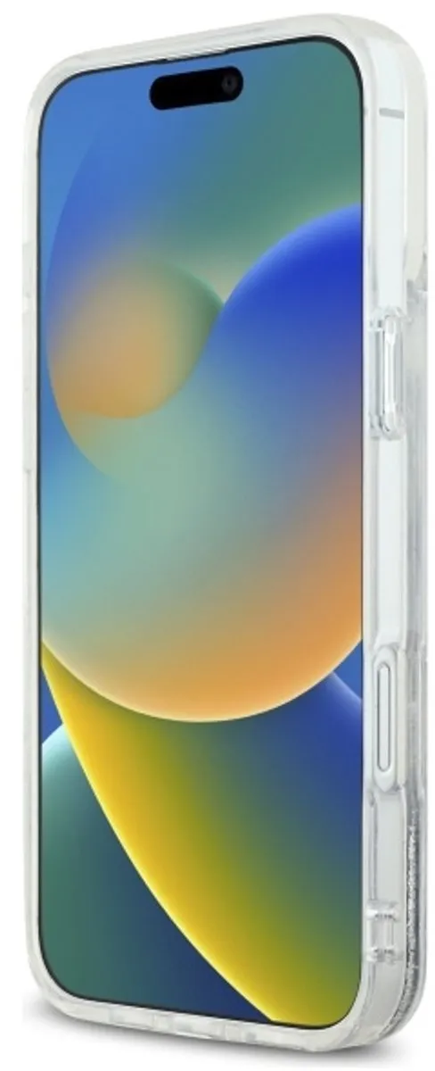 Karl Lagerfeld Liquid Glitter iPhone 16 Plus Hoesje - MagSafe - Transparant