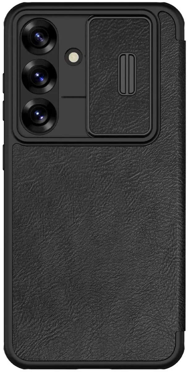 Nillkin Qin Pro Hoesje Samsung Galaxy S25 Plus - 2 Pasjes - Zwart - afbeelding 6 van 6