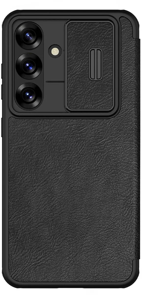 Nillkin Qin Pro Hoesje Samsung Galaxy S25 Plus - 2 Pasjes - Zwart - afbeelding 2 van 6