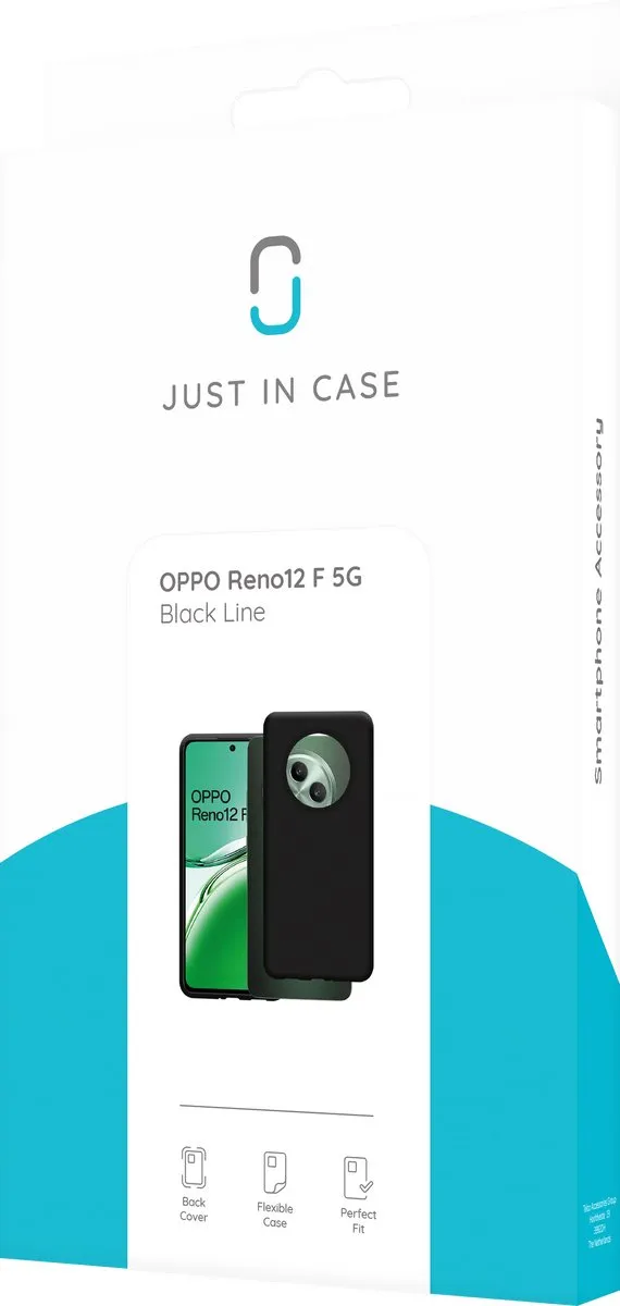 Just in Case Oppo Reno12 F Hoesje Siliconen 8561237 - Zwart - afbeelding 6 van 6