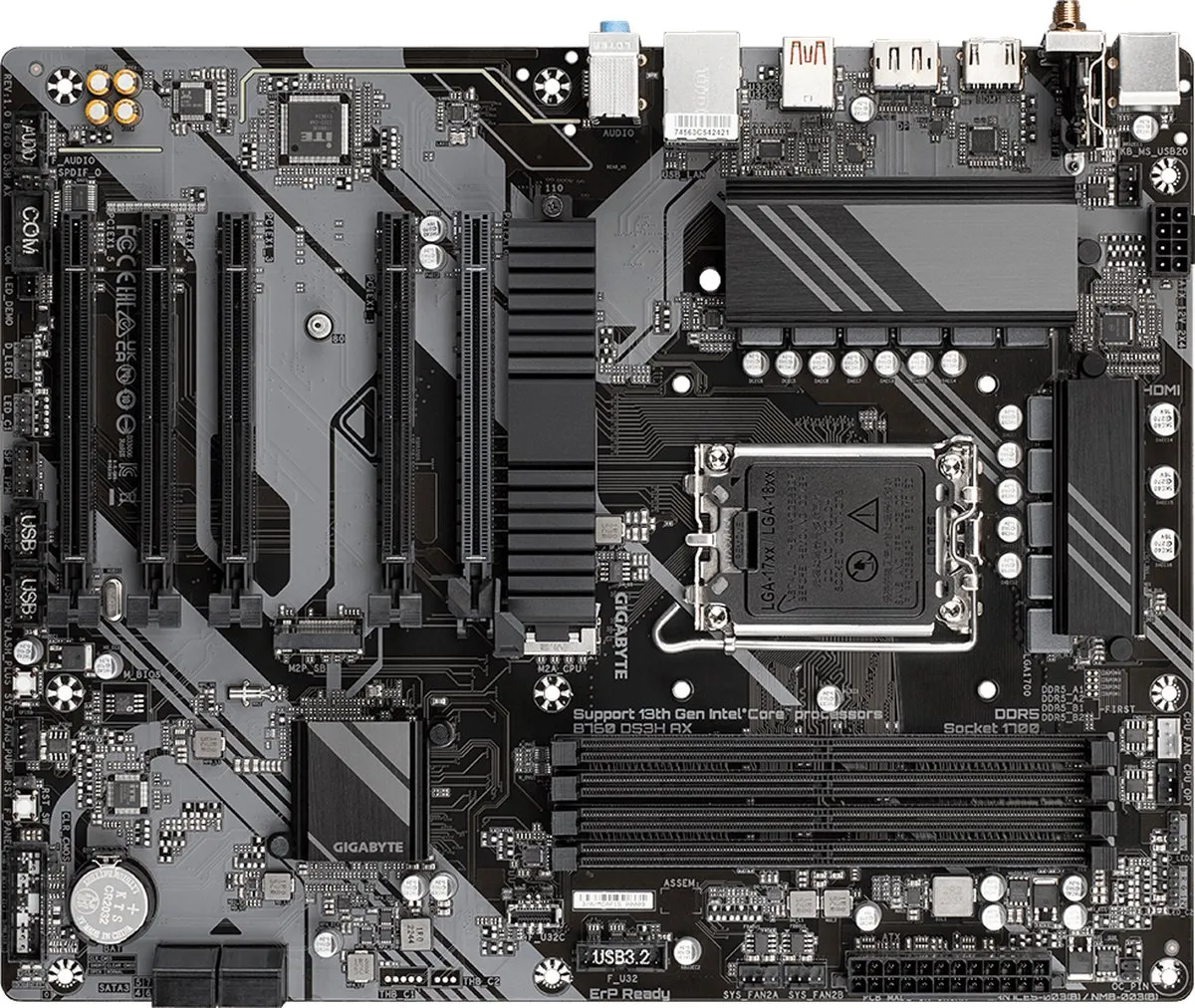 Gigabyte B760 DS3H AX Moederbord - ATX - LGA 1700