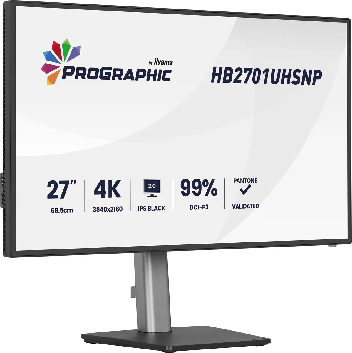 iiyama ProGraphic HB2701UHSNP-B1 27 inch Monitor - 4K IPS Black - USB-C Dock