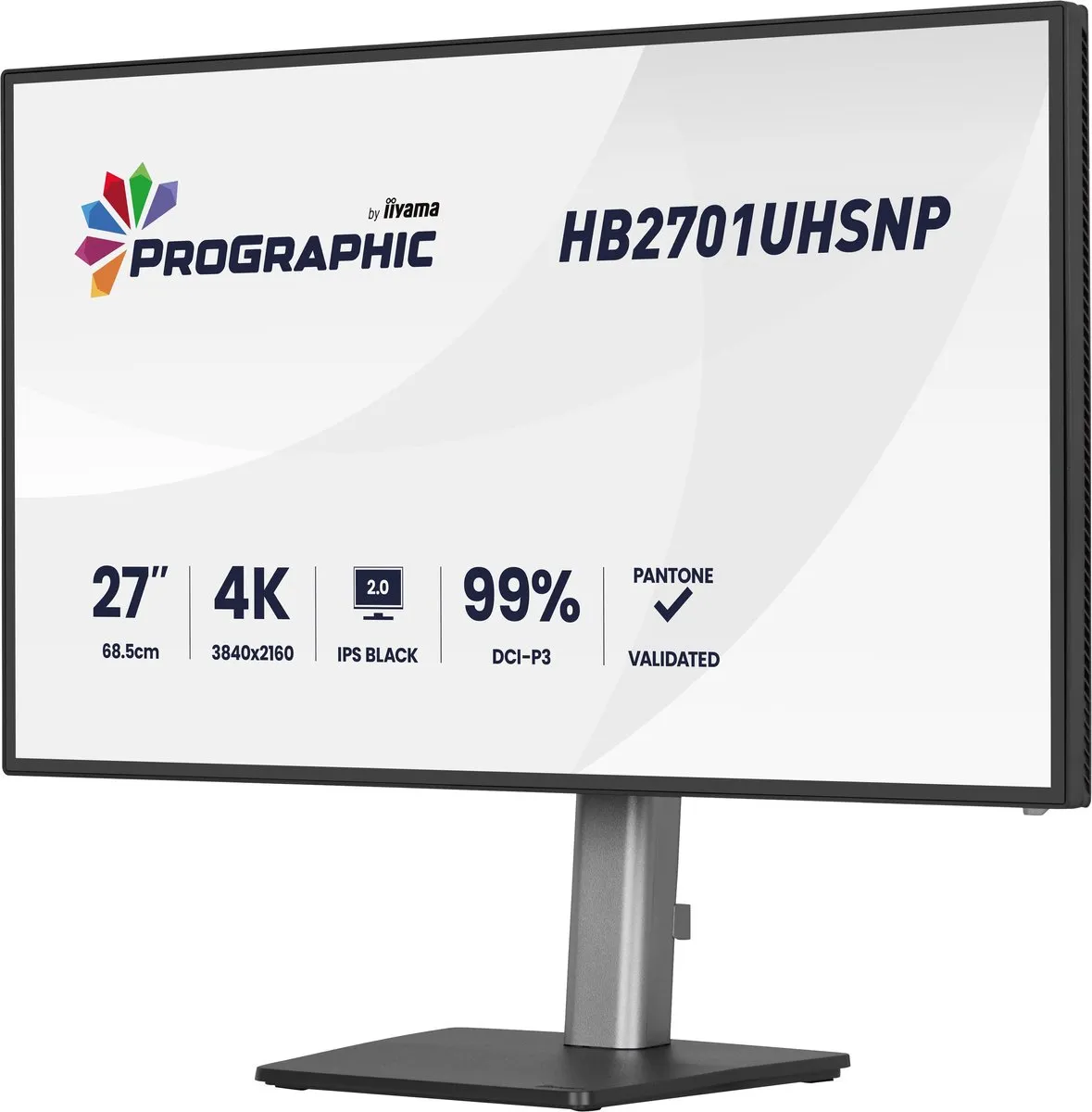 iiyama ProGraphic HB2701UHSNP-B1 27 inch Monitor - 4K IPS Black - USB-C Dock