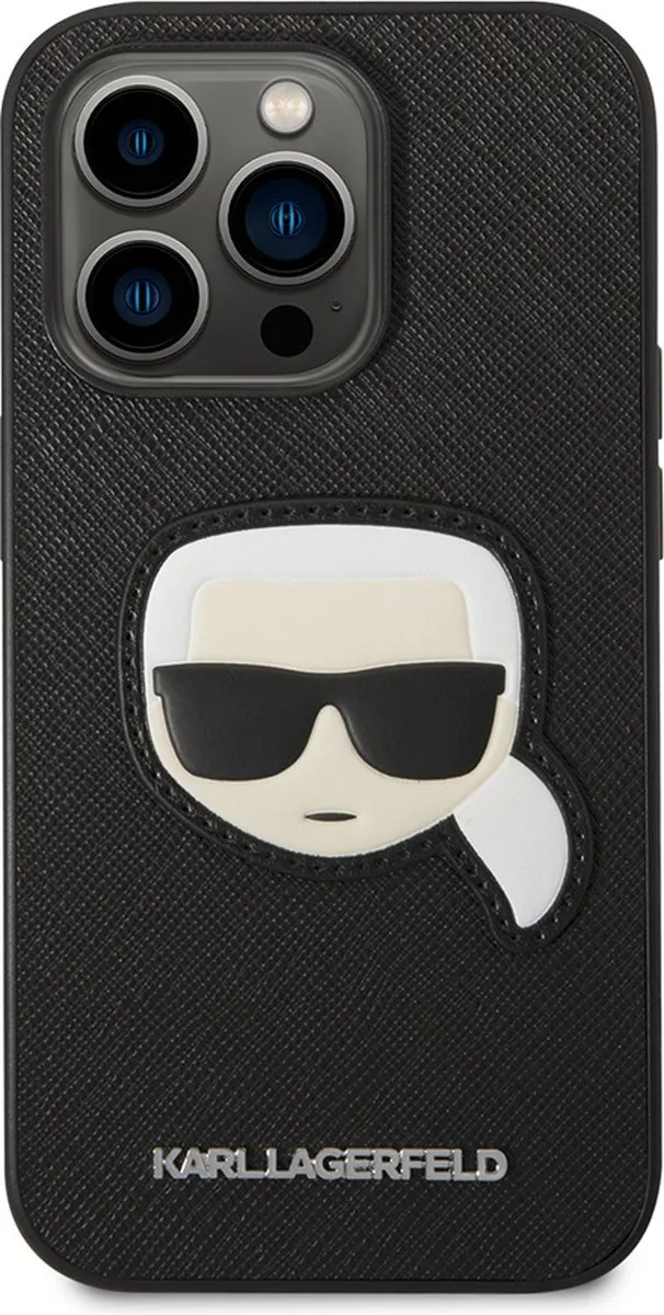 Karl Lagerfeld iPhone 14 Pro Max Hoesje - Effen Zwart