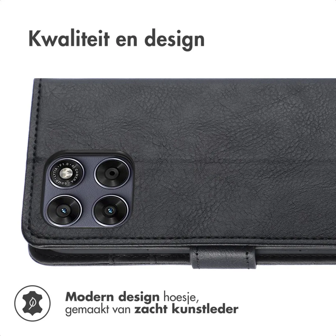 Imoshion Hoesje Motorola Moto G77 - 3 Pasjes - Zwart