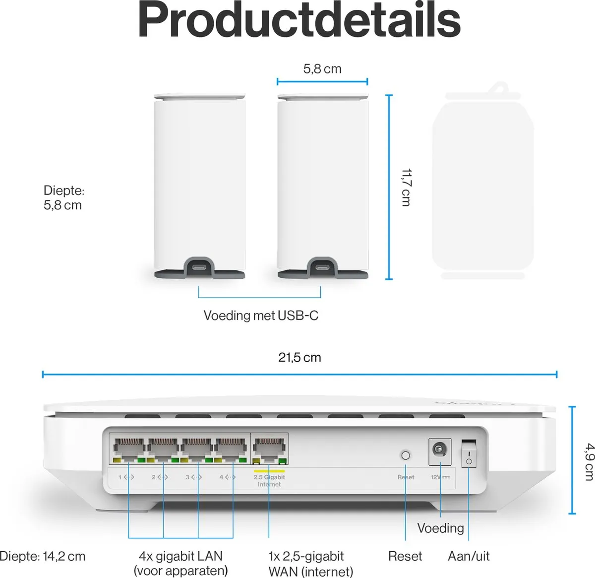 Linksys Velop Micro Mesh WiFi 6 Router - 3-pack Wit