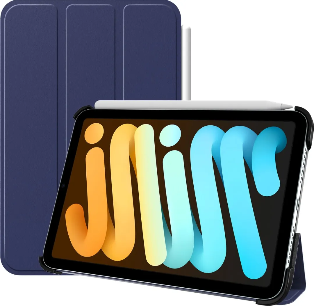 Just in Case iPad Mini 7 Hoes TriFold Bookcase - Blauw