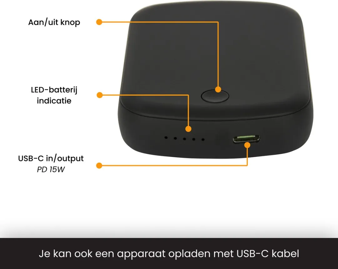 R2B Powerbank 10000mAh MagSafe - 38.5W - 2x USB-C