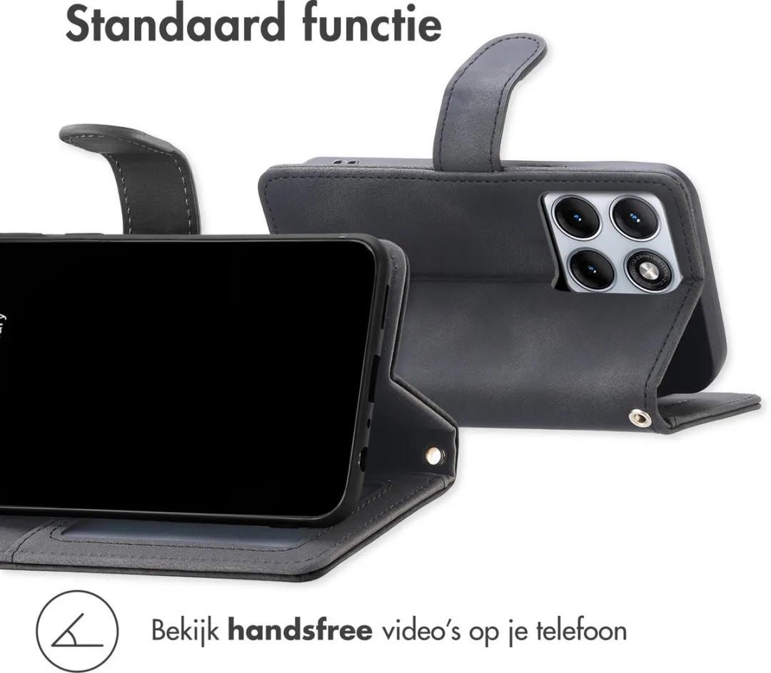 Imoshion Bookcase Hoesje Motorola Edge 70 Fusion - 3 Stuks - Zwart - afbeelding 6 van 6