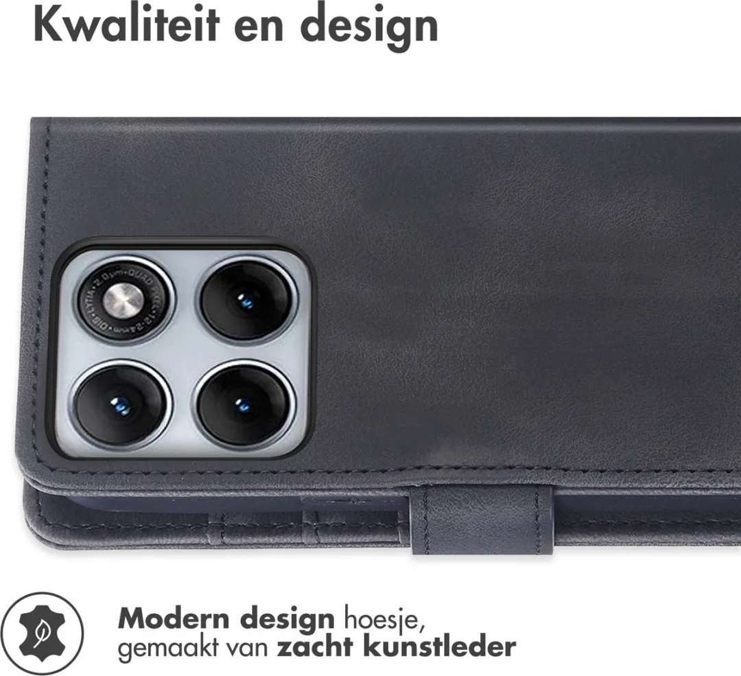 Imoshion Bookcase Hoesje Motorola Edge 70 Fusion - 3 Stuks - Zwart
