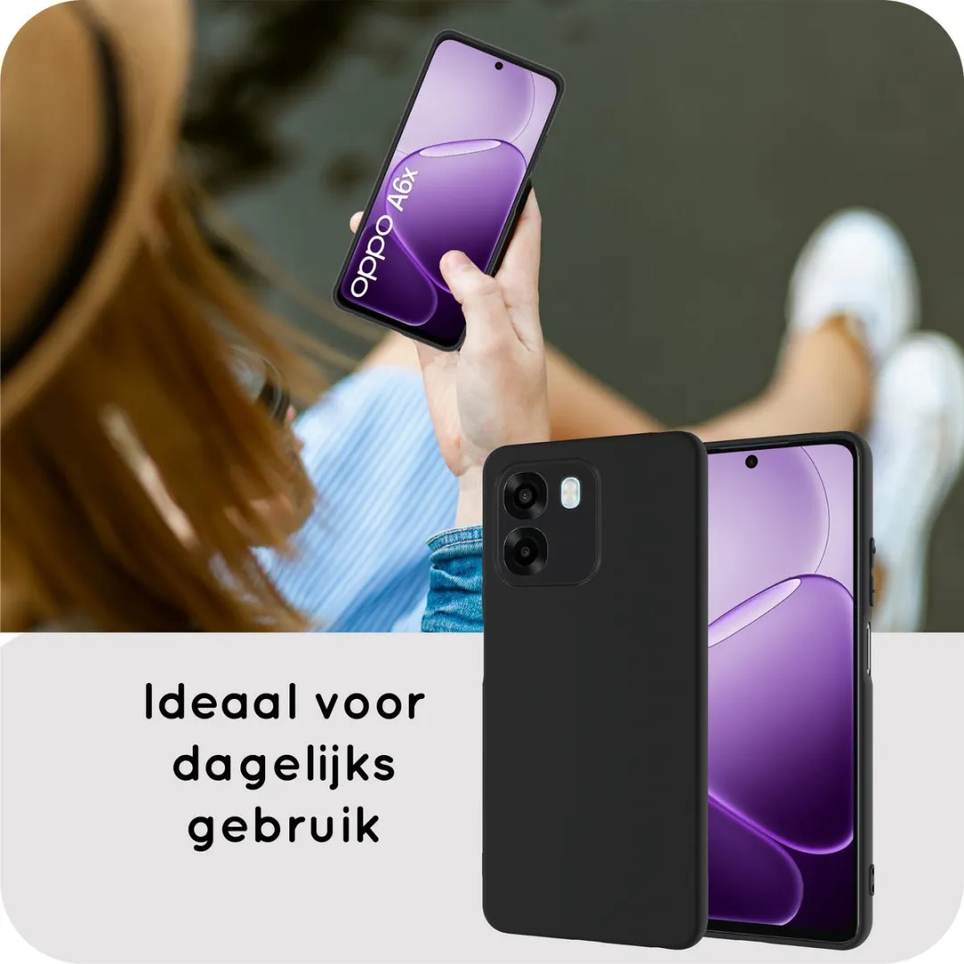 Just in Case Oppo A6X Hoesje Siliconen MOO2885KL1 - Zwart