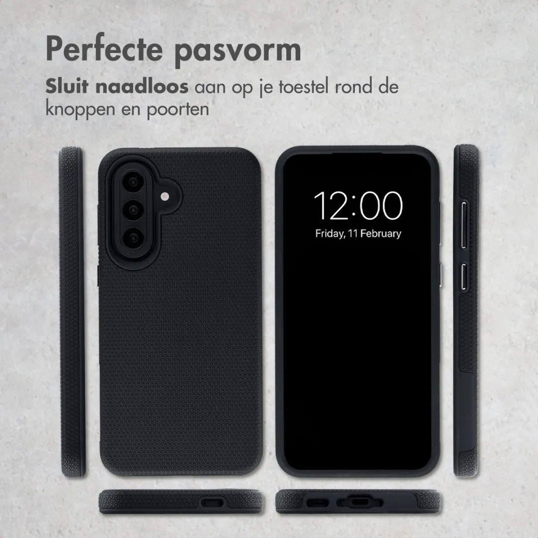 Accezz Hoesje Samsung Galaxy A57 - Tough Backcover Zwart - afbeelding 6 van 6