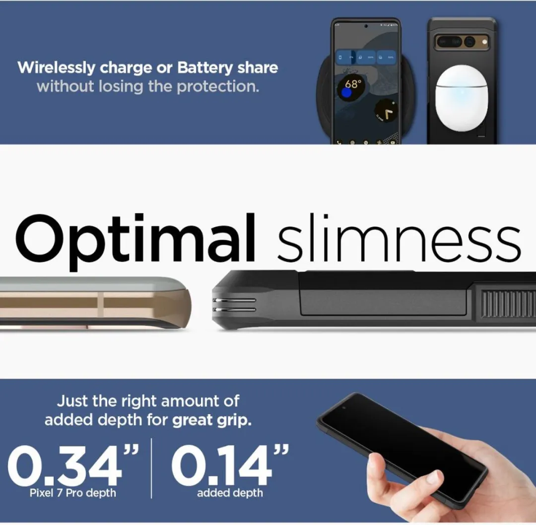 Spigen Tough Armor ACS04728 Hoesje - Google Pixel 7 Pro - Zwart
