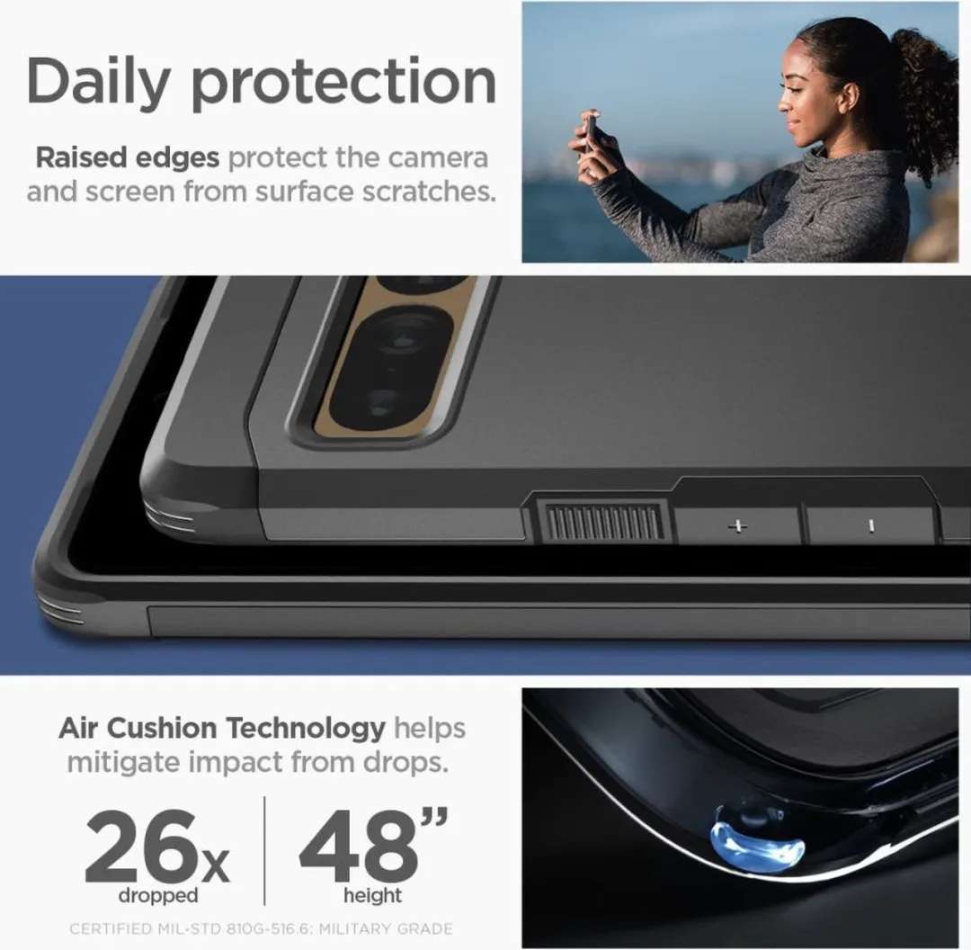 Spigen Tough Armor ACS04728 Hoesje - Google Pixel 7 Pro - Zwart