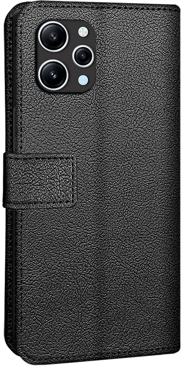 Just in Case Bookcase Classic Hoesje Xiaomi Redmi 12 - 2 Pasjes - Zwart