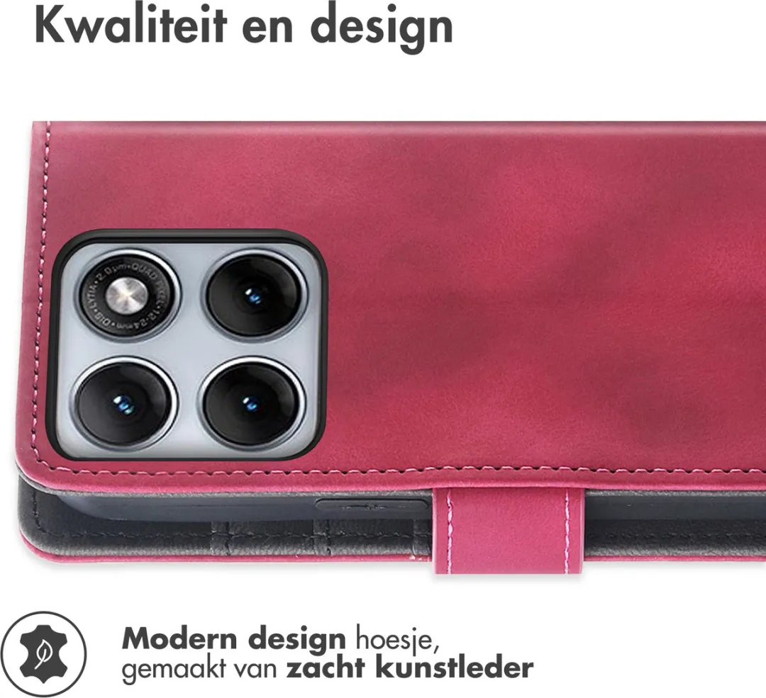 Imoshion Bookcase Hoesje Motorola Edge 70 Fusion - 3 Pasjes - Rood - afbeelding 6 van 6