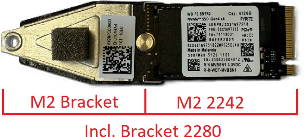 Western Digital SN740 512GB M.2 NVMe SSD - Incl. 2280 Adapter