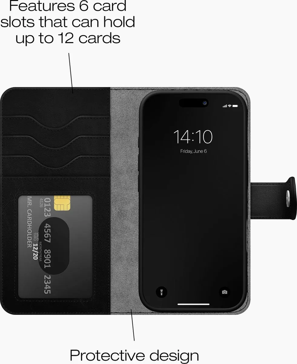 iDeal of Sweden Magnet Wallet+ IDMWP-I2461-01 - iPhone 16 - Zwart - afbeelding 5 van 6