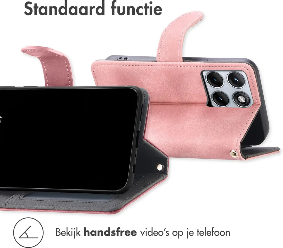Imoshion Bookcase Hoesje Motorola Edge 70 Fusion - 3 Stuks - Roze