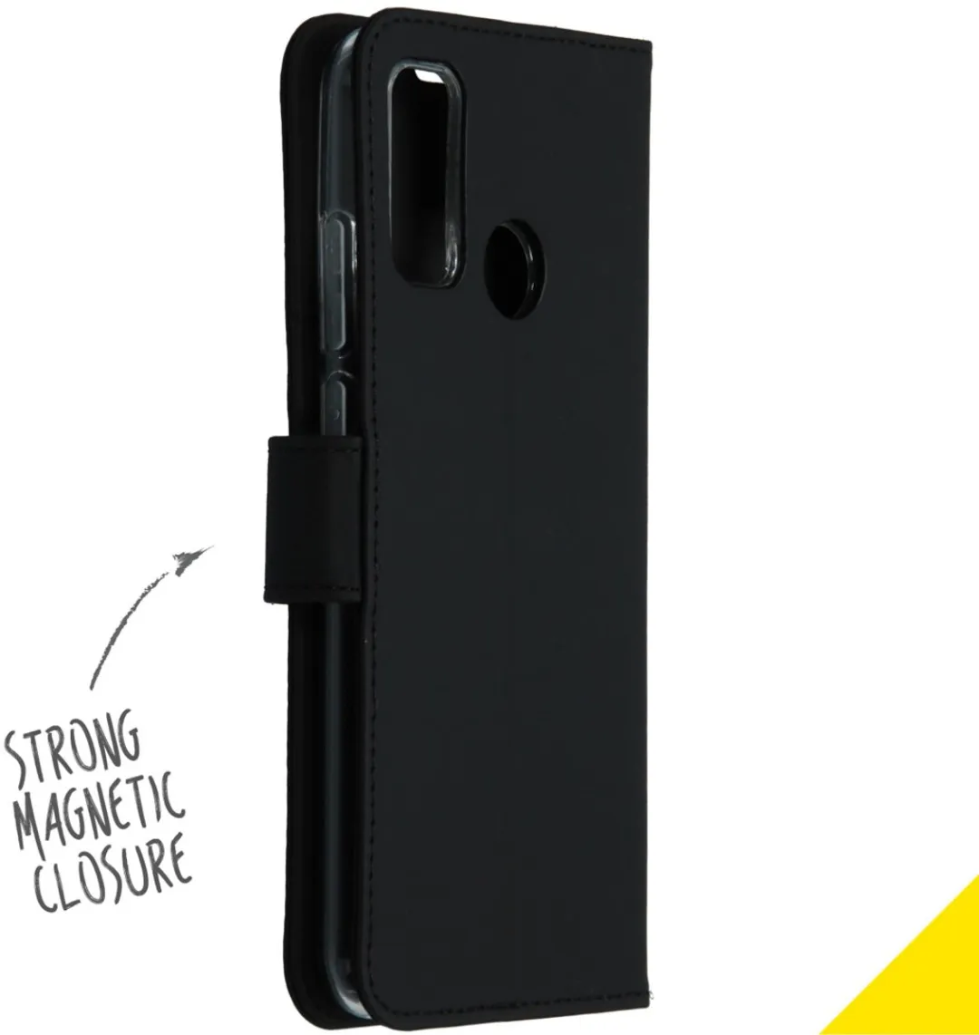 Accezz Hoesje Huawei P Smart 2020 - Wallet Softcase - 3 Pasjes - Zwart