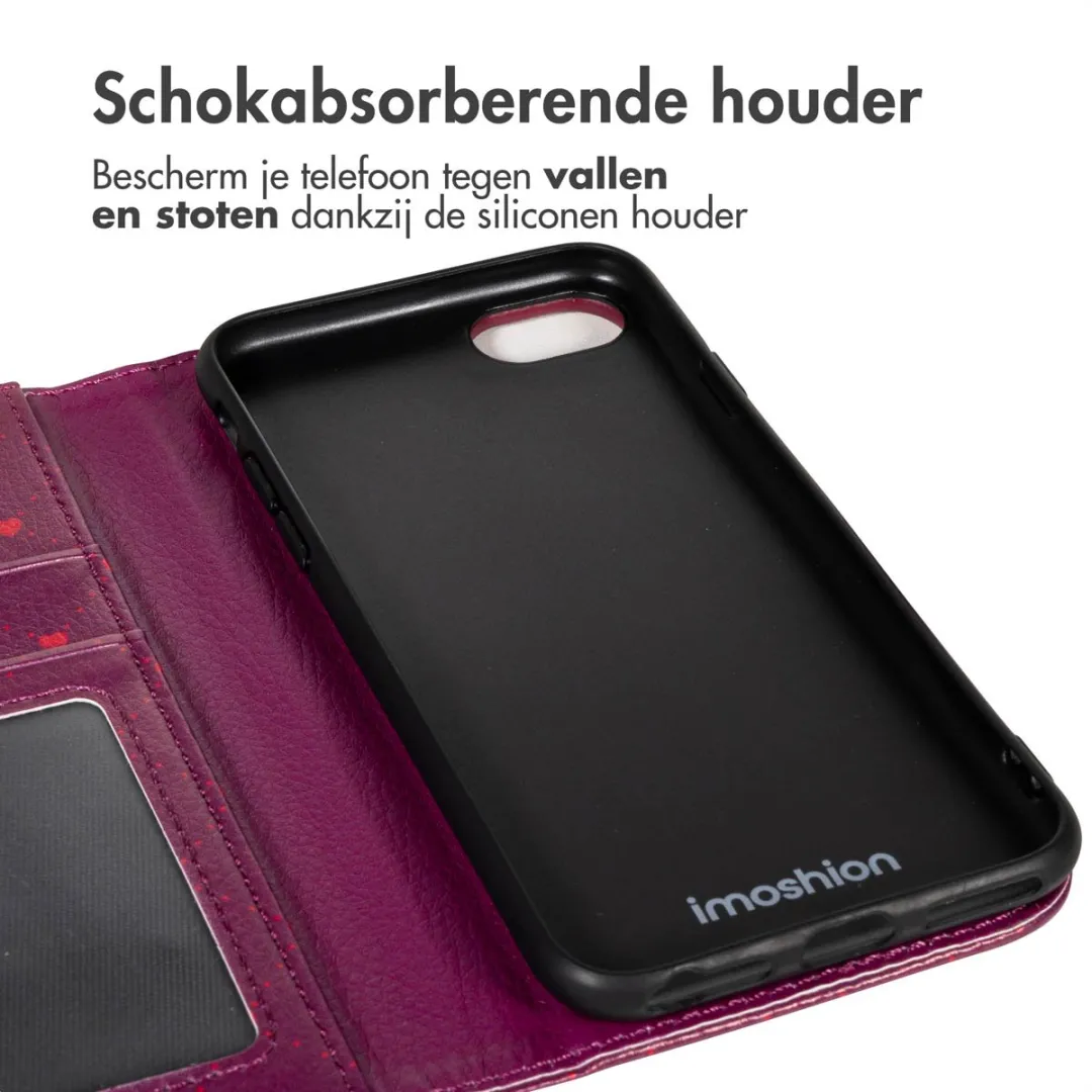 Imoshion Crush Check Hoesje - Apple iPhone 8/7/6s/6 - 3 Pasjes - Rood