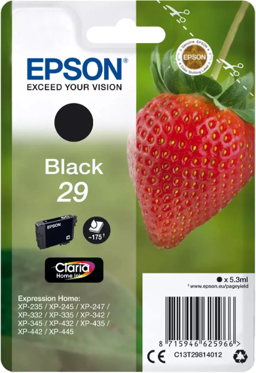 Epson T29 Multipak Inktcartridges - 2x Zwart 14.9ml