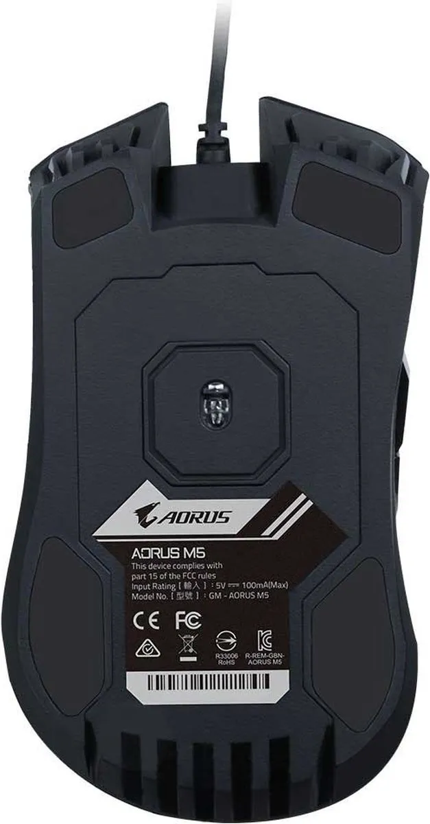 Gigabyte AORUS M5 Gamingmuis - 16.000 DPI - Zwart - afbeelding 4 van 6