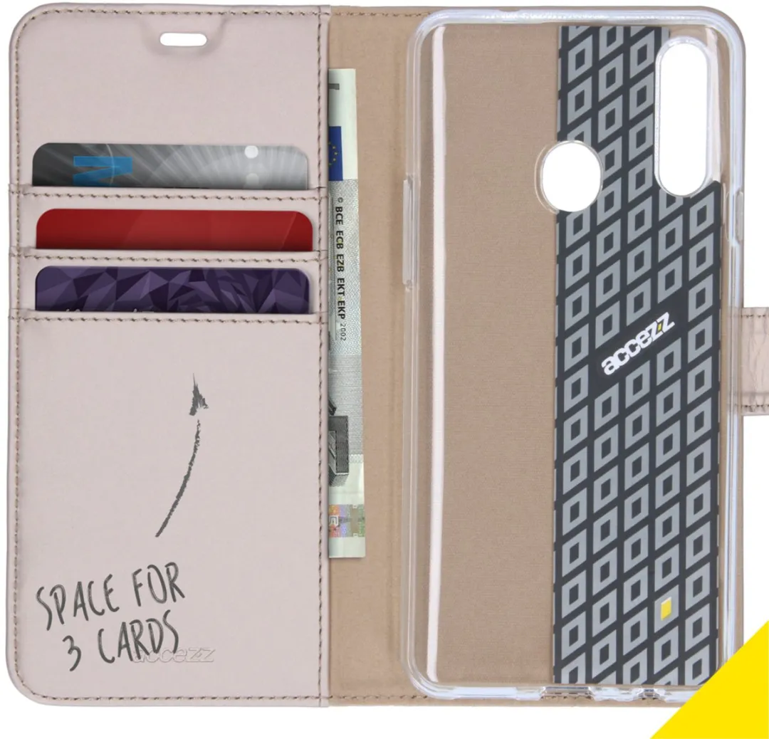 Accezz Hoesje Samsung Galaxy A20s Wallet Softcase - Goud