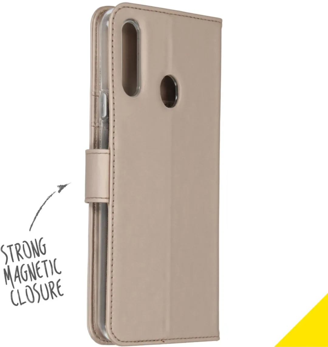 Accezz Hoesje Samsung Galaxy A20s Wallet Softcase - Goud