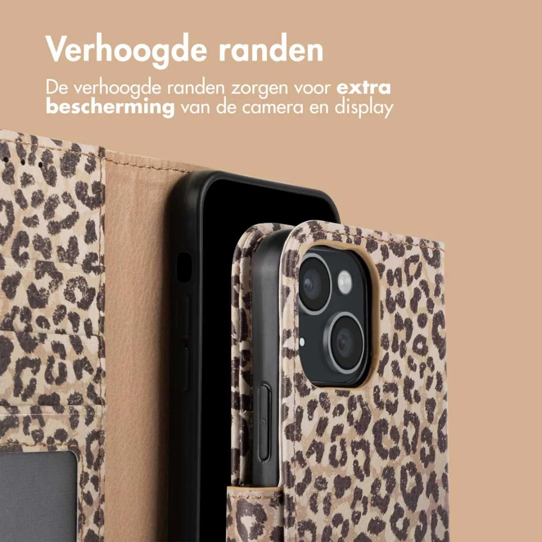Imoshion iPhone 15 Hoesje - Leopard Mood - 3 Pasjes