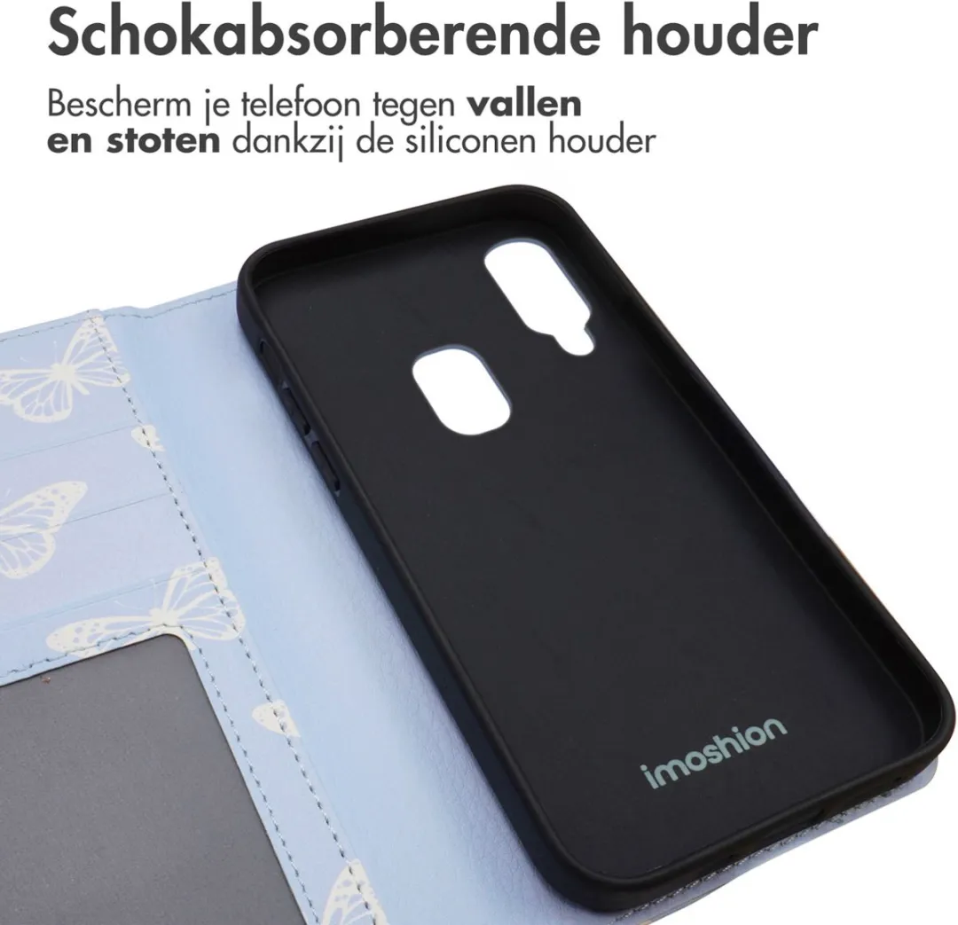 Imoshion Galaxy A20e Hoesje - 3 Pasjes - Butterfly