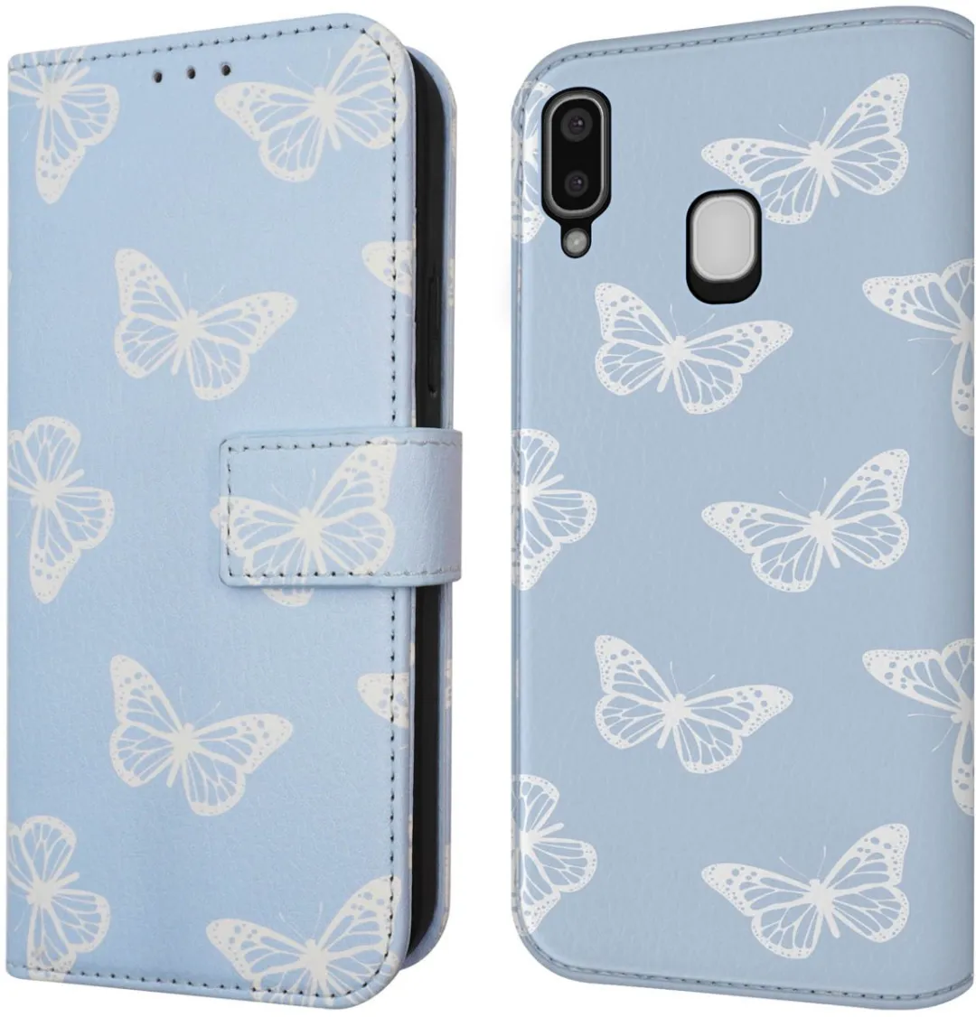 Imoshion Galaxy A20e Hoesje - 3 Pasjes - Butterfly