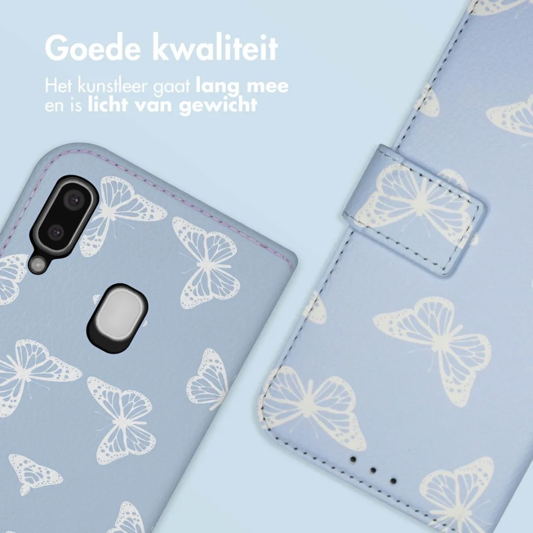 Imoshion Galaxy A20e Hoesje - 3 Pasjes - Butterfly